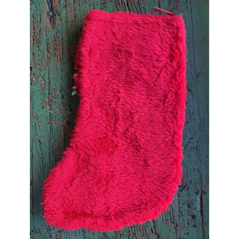 Vintage Latch Hook Snowman Stocking 16